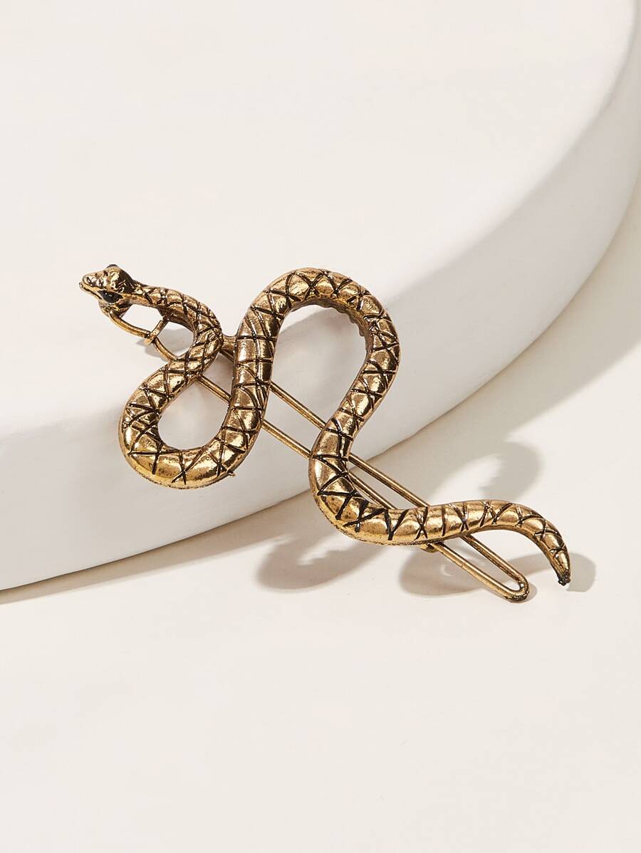 Serpentine Decor Hair Clip