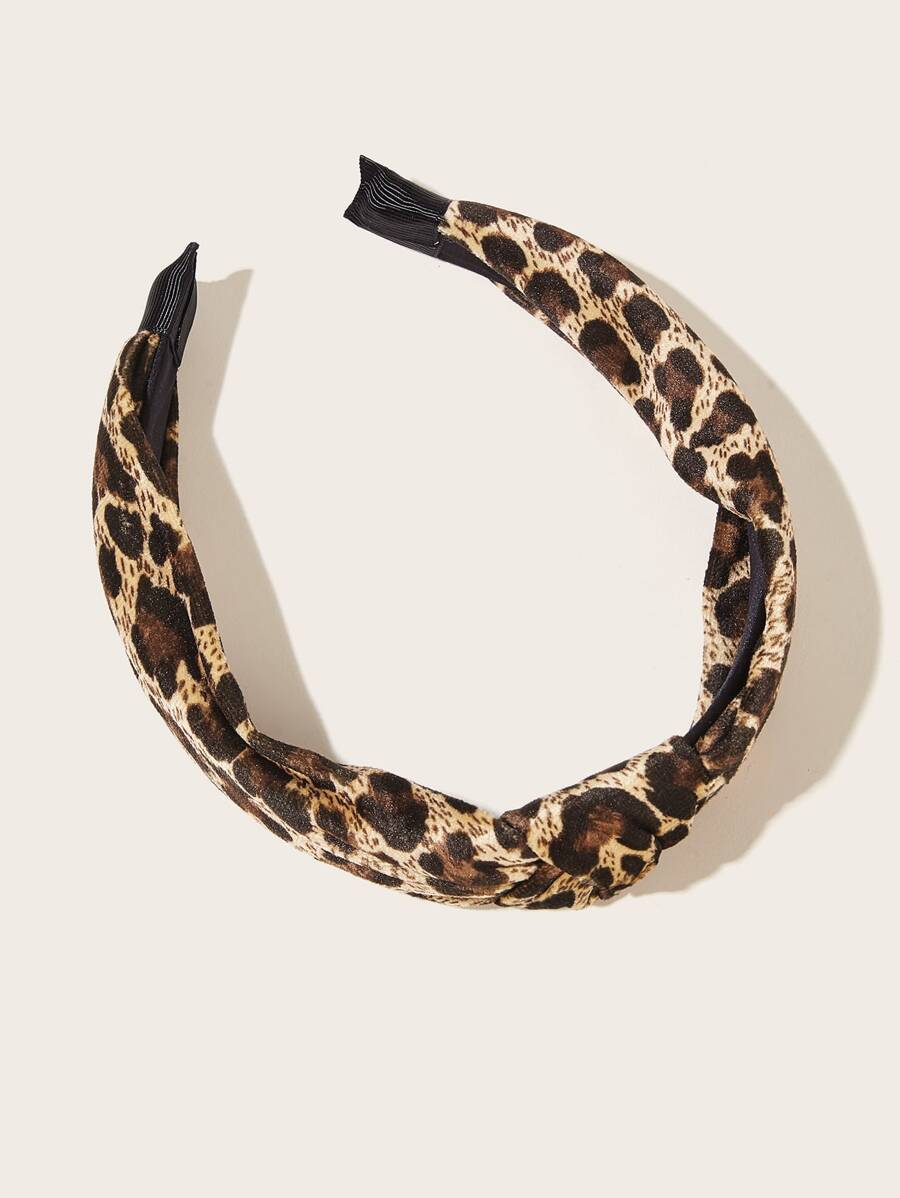 Leopard Pattern Knot Decor Headband